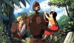 Sheeta e Pazu, con il robot giardiniere