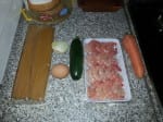 spaghetti di soia con verdure e gamberi